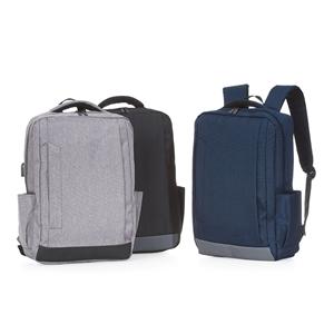 Mochila de Nylon USB com Compartimento Notebook 15,6