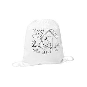 Sacola tipo mochila para colorir em non-woven (80 g/m²)