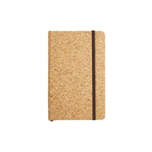 Caderno A6 de capa dura em cortiça com folhas lisas