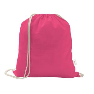Sacola tipo mochila em 70% algodão reciclado e 30% poliéster reciclado (140 g/m²) sem tingimento