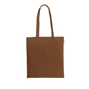Sacola em 70% algodão reciclado e 30% poliéster reciclado (180 g/m²) sem tingimento