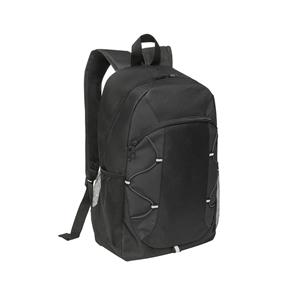 Mochila em 600D com detalhes em ripstop colorido