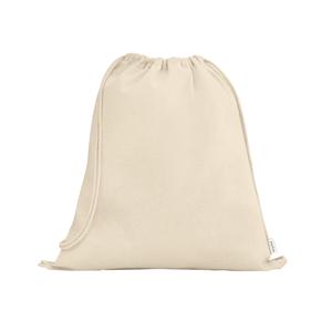 Sacola tipo mochila em 100% algodão reciclado (180 g/m²)