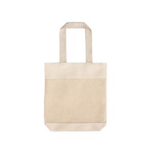 Sacola 100% algodão (180 g/m²) com malha 100% algodão (100 g/m²)
