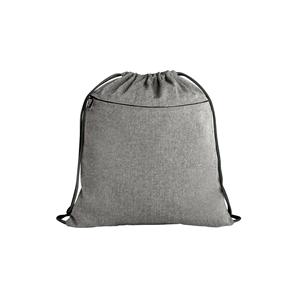 Sacola tipo mochila eem 70% algodão reciclado e 30% poliéster reciclado sem tingimento (140 g/m²)