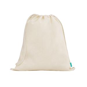 Sacola tipo mochila em algodão orgânico (120 g/m²)