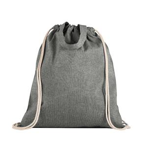 Sacola tipo mochila em 70% algodão reciclado e 30% poliéster reciclado (140g/m²)