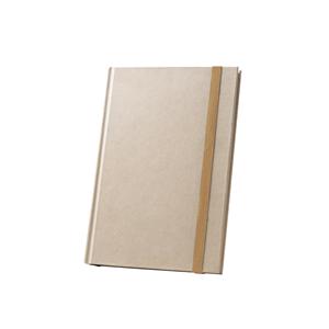 Caderno A5 de capa dura em papel à base de cana-de-açúcar (80% polpa da cana-de-açúcar) com folhas pautadas