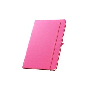 Caderno A5 de capa dura em poliéster 100% reciclado (100% rPET) com cantos redondos e folhas pautadas