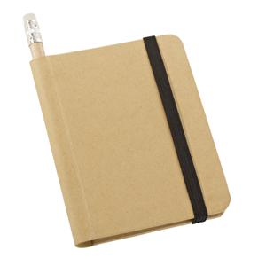 Caderno A7 em cartão com folhas lisas