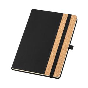 Caderno A5 em cortiça com folhas pautadas