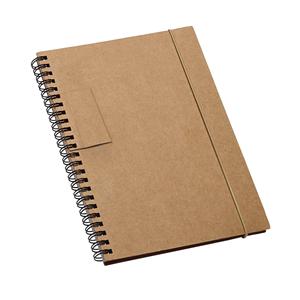 Caderno B6 com folhas pautadas reciclado