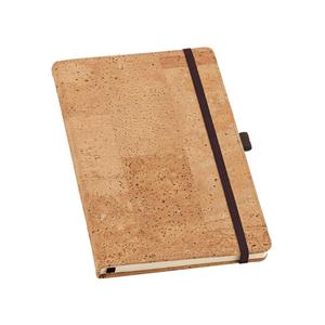 Caderno A6 em cortiça com folhas lisas