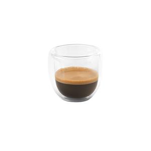 Conjunto de café em vidro isotérmico com 2 copos 75 ml
