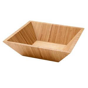 Saladeira em bambu em formato quadrado