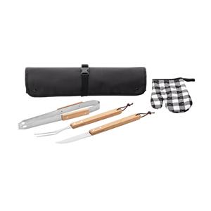 Kit churrasco com 4 utensílios