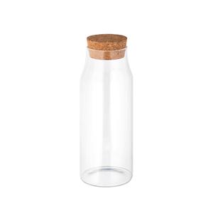 Garrafa em vidro borosilicato com tampa em cortiça 1 L