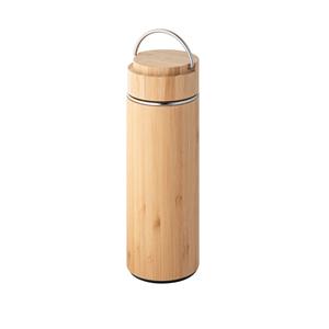 Squeeze térmica em bambu e aço inoxidável 440 ml