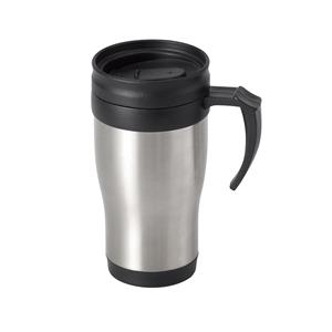 Caneca para viagem em aço inox e PP 420 ml