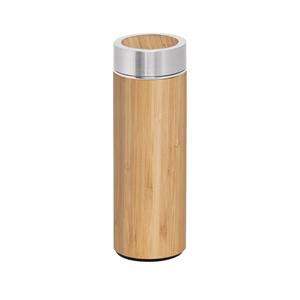 Squeeze térmica em bambu e aço inox 430 ml