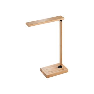 Luminária em bambu com carregador wireless