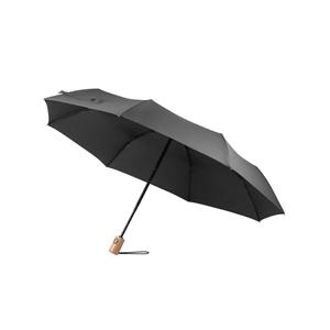 Guarda-chuva em 100% poliéster reciclado pongee 190T com abertura e fecho automático